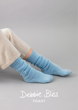 Kai Bed Socks - Knitting Pattern in Debbie Bliss Toast