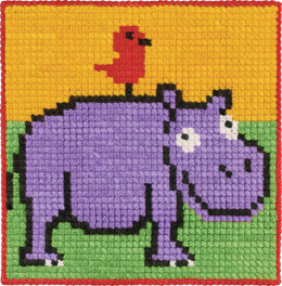 Permin Hippo Cross Stitch Kit - 25x25cm