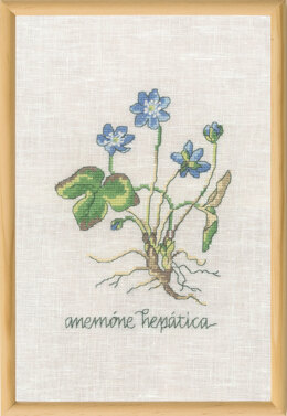 Permin Blue Anemone Cross Stitch Kit - 20x30cm