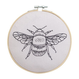 Cotton Clara Black Bee Embroidery Kit - 15cm