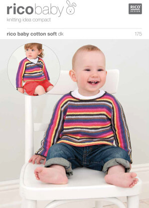 Striped Cardigan and Jumper in Rico Baby Cotton Soft DK - 175