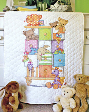 Dimensions Baby Drawers Quilt Stamped Cross Stitch Kit
