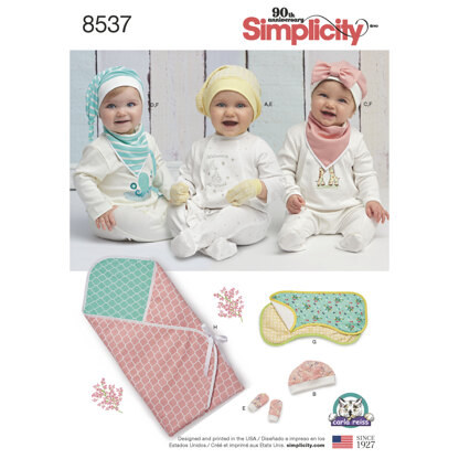 Simplicity Baby Accessories 8537 - Paper Pattern, Size OS (ONE SIZE)