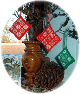 Sanquhar style Christmas decorations