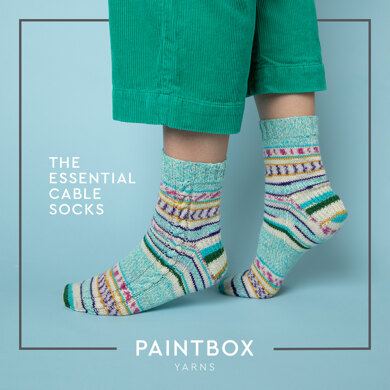 The Essential Cable Socks : Socks Knitting Pattern in Paintbox Yarns Yarn