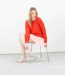 "Crew Neck Jumper" - Jumper Knitting & Crochet Pattern in Debbie Bliss Cotton DK - DB001 - Leaflet