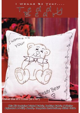 Rajmahal I Wanna Be Your Teddy Bear Embroidery Kit - 50 x 110 cm