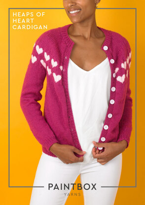 Heaps of Heart Cardigan - Free Knitting Pattern For Women in Paintbox Yarns Wool Mix Aran