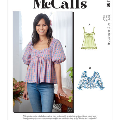 McCall's Misses' Tops M8199 - Sewing Pattern