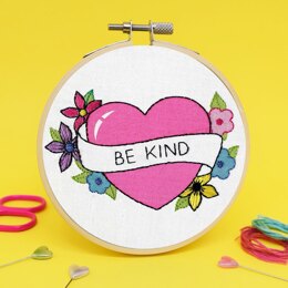 The Make Arcade Mini Embroidery - Be Kind - 4in