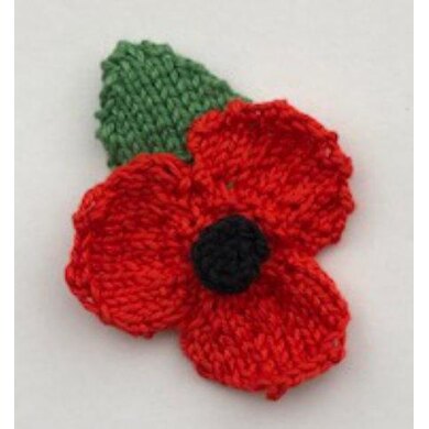 Remembrance Poppy - Flower Knitting Pattern