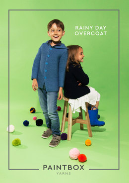 "Rainy Day Overcoat" - Coat Knitting Pattern in Paintbox Yarns Simply Chunky - Chunky-Kid-001
