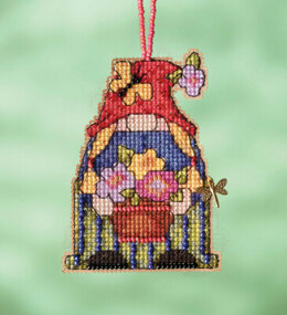 Mill Hill Garden Girl Gnome Cross Stitch Kit - 2.5inw x 3.25inh