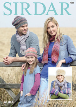 Scarf, Hat and Mittens in Sirdar Aura - 7883 - Leaflet