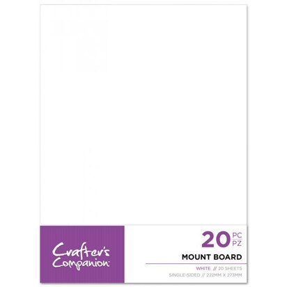 Crafters Companion Crafter's Companion Mount Board - White 5.75" x 7.75" (20PK)