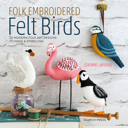 Folk Embroidered Felt Birds by Corinne Lapierre