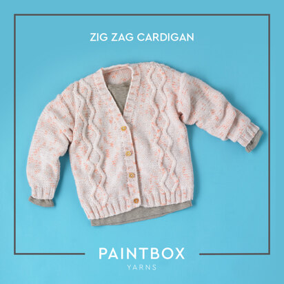 Zig Zag Cardigan - Free Knitting Pattern For Babies in Paintbox Yarns Baby DK Prints by Paintbox Yarns