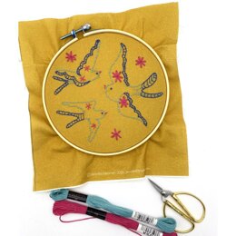 Jennifer Jangles Four Stitch Sampler Swallows Embroidery Kit