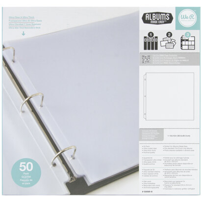 We R Memory Keepers We R Ring Photo Sleeves 12"X12" 50/Pkg - Full Page