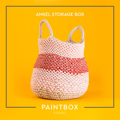 Amsel Storage Box - Free Knitting Pattern For Home in Paintbox Yarns Recycled Big Cotton by Paintbox Yarns