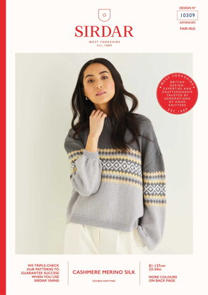 Sweater in Sirdar Cashmere Merino Silk DK - 10309 - Downloadable PDF