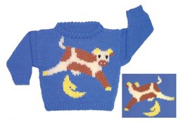 Cow Jumped Over the Moon Sweater to Knit