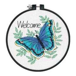 Dimensions Welcome Butterfly Cross Stitch Kit - 15cm x 15cm