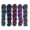 Cloudborn Merino Superwash Sock Twist Mini Skein Set - Purple Martin