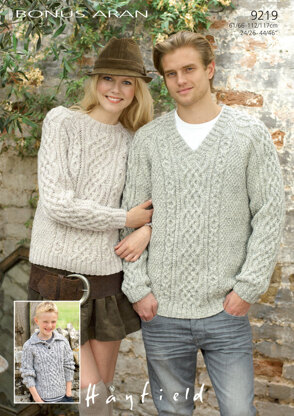 Sweaters in Hayfield Bonus Aran with Wool