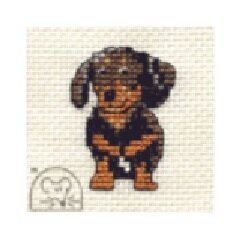 Mouseloft Dachshund Dog  Stitchlet Cross Stitch Kit - 6.4cm x 6.4cm