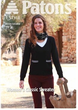 Women's Classic Sweater in Patons Merino Extrafine