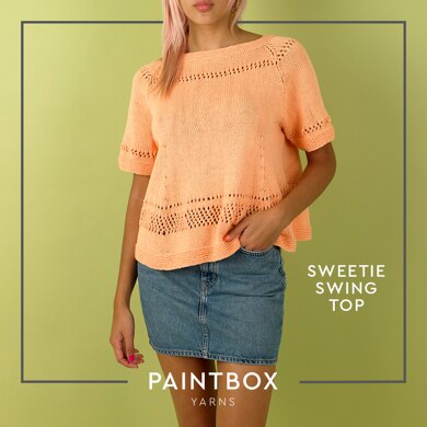 Sweetie Swing Top : Top Knitting Pattern in Paintbox Yarns DK | Light Worsted Yarn