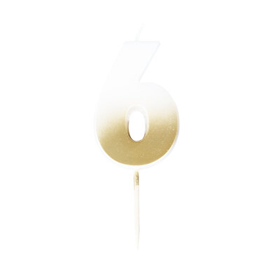 Ginger Ray - Gold Ombre Number Candle - 0-7