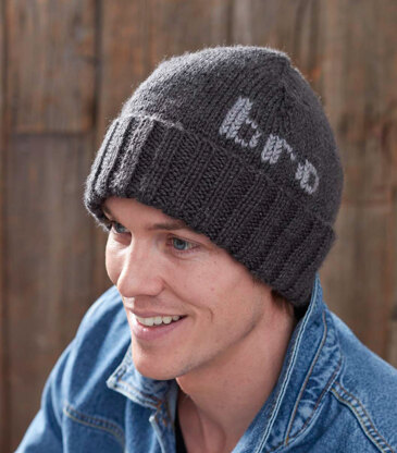 Hey Bro Hat in Caron Simply Soft Heathers - Downloadable PDF