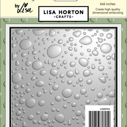 Lisa Horton 3D Embossing Folder - Water Droplets