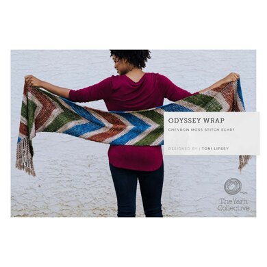 Odyssey Wrap by Toni Lipsey : Scarf Crochet Pattern for Women in The Yarn Collective DK | Light Worsted Yarn