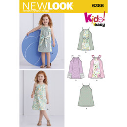 New Look Toddlers' Easy Pillowcase Dresses 6386 - Paper Pattern, Size A (1/2-1-2-3-4)