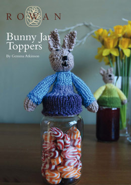 Bunny Jar Toppers in Rowan Baby Merino Silk DK