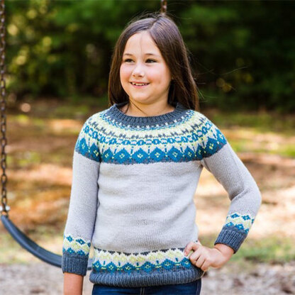 #866 Askja - Jumper Knitting Pattern For Kids in Valley Yarns Superwash DK by Valley Yarns