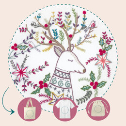 Un Chat dans L'aiguille Easy Customize - Reindeer  - Size M Printed Embroidery Kit