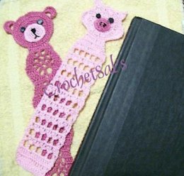 Animal Bookmarks, Bear & Pig