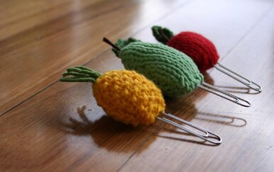 Fruit Bookmarks - Aple, Pear and Pineapple 