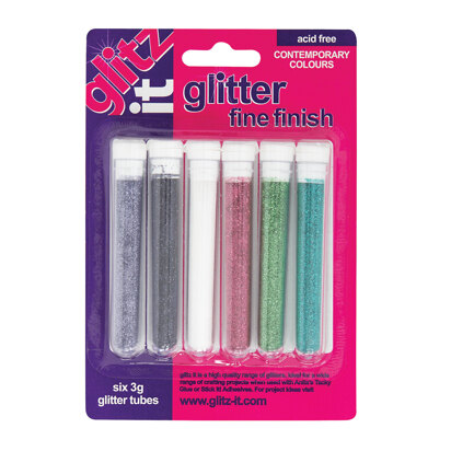 Glitz It Glitter Tube Fine (6pk 3g) - Contemporary