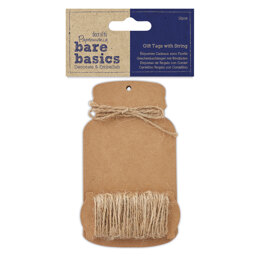 Papermania Gift Tags with String (12pk) - Bare Basics - Large Bottle