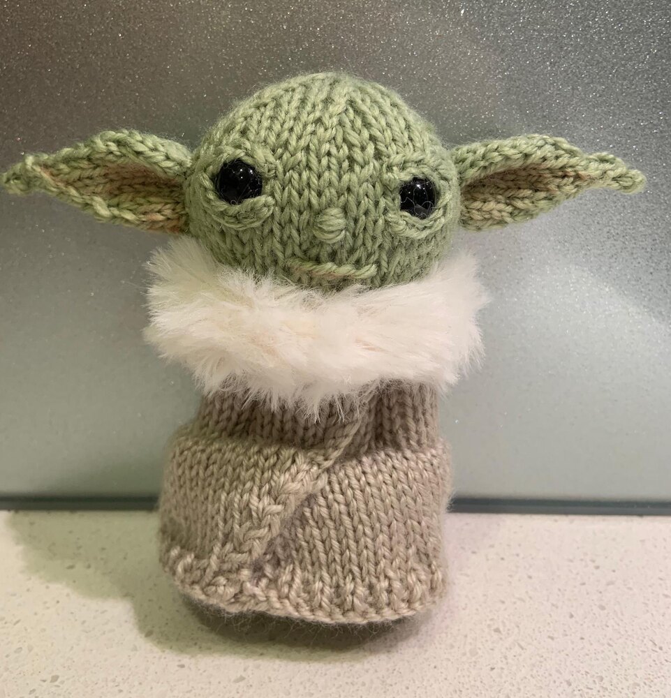 Baby Yoda Comfort Doll Knitting pattern by Leanna's Designs