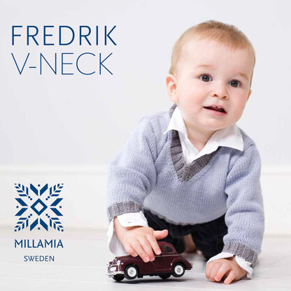 "Fredrik V Neck" - Knitting Pattern in MillaMia Naturally Soft Merino