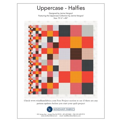 Windham Fabrics Uppercase - Halfies - Downloadable PDF