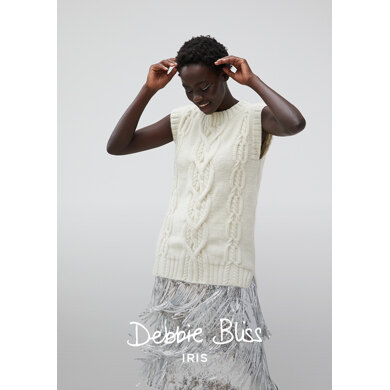 Neve Top : Top Knitting Pattern for Women in Debbie Bliss Aran Yarn
