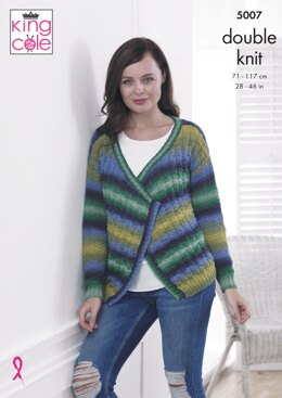 Cardigan & Sweater in King Cole Riot DK - 5007 - Downloadable PDF