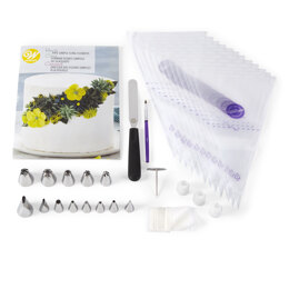 Wilton How to Pipe Simple Icing Flowers Cake Decorating Kit, 68-Piece